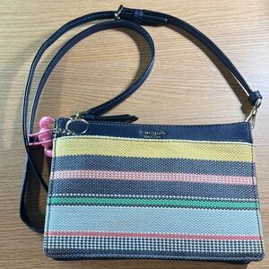 Kate Spade Navy and Multicolor Striped Crossbody Bag
